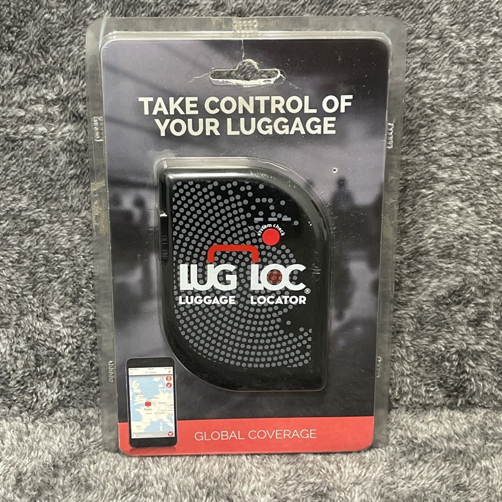 LugLoc Luggage Tracker – Worldwide Smart Lost Baggage Locator – New in Box
